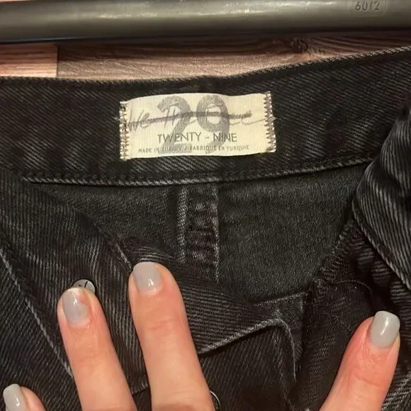 NWOT Free People Vintage Flair Boy Jorts Jean Shorts Mustard Button Fly - Picture 4 of 6